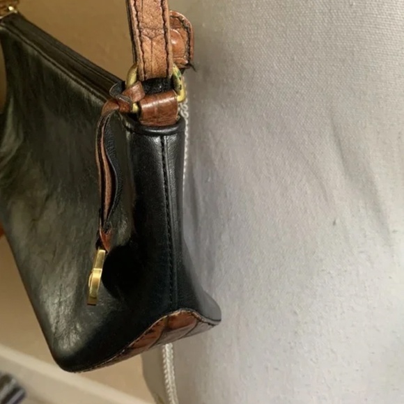 BRAHMIN TUSCAN COLLECTION BLACK LEATHER SHOULDER BAG - Picture 3 of 9
